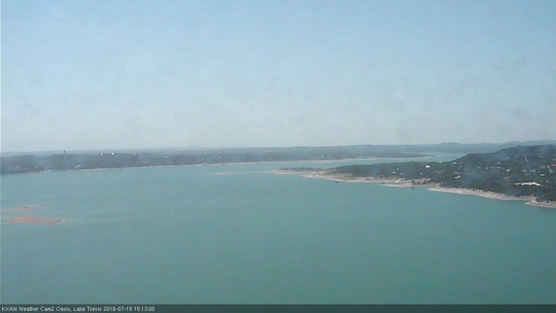 Lake Travis webcam, July 19, 2018 2:15 PM CT