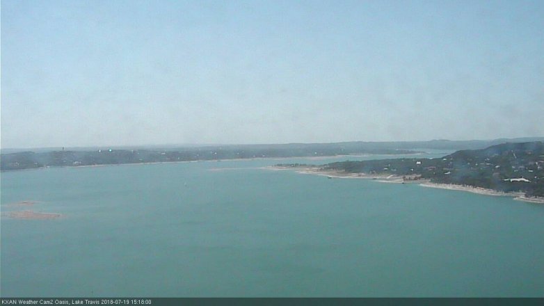 Lake Travis webcam, July 19, 2018 2:20 PM CT