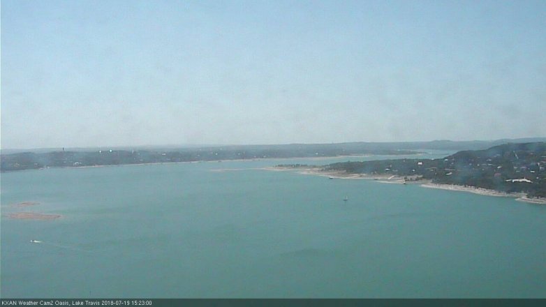 Lake Travis webcam, July 19, 2018 2:25 PM CT