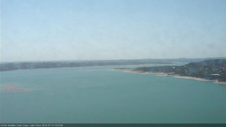 Lake Travis webcam, July 19, 2018 2:35 PM CT