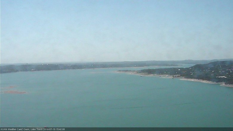 Lake Travis webcam, July 19, 2018 2:45 PM CT