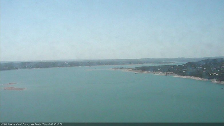 Lake Travis webcam, July 19, 2018 2:50 PM CT