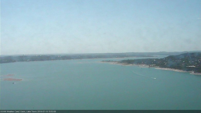 Lake Travis webcam, July 19, 2018 2:55 PM CT