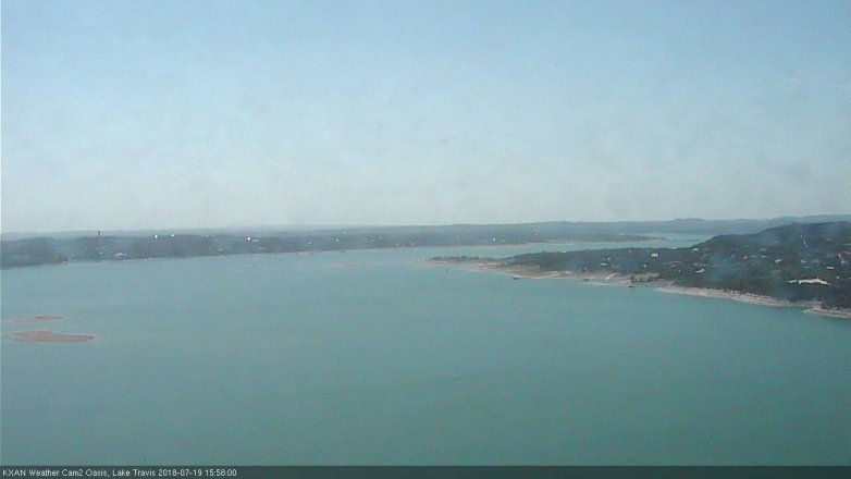 Lake Travis webcam, July 19, 2018 3:00 PM CT