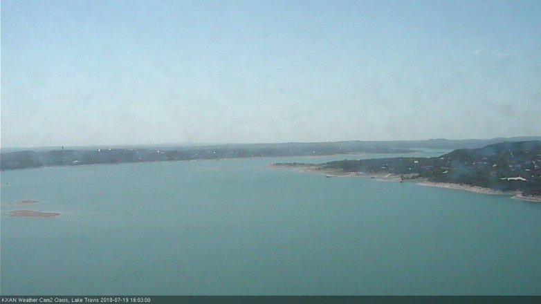 Lake Travis webcam, July 19, 2018 3:05 PM CT