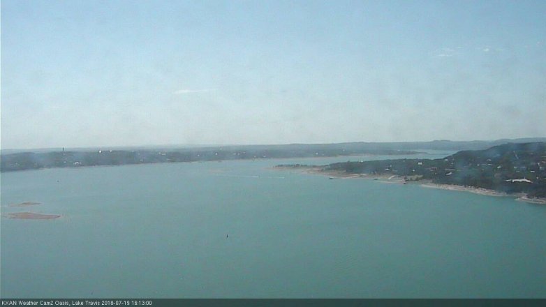 Lake Travis webcam, July 19, 2018 3:15 PM CT