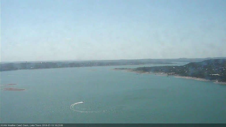 Lake Travis webcam, July 19, 2018 3:25 PM CT