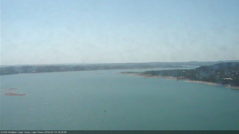 Lake Travis webcam, July 19, 2018 3:30 PM CT