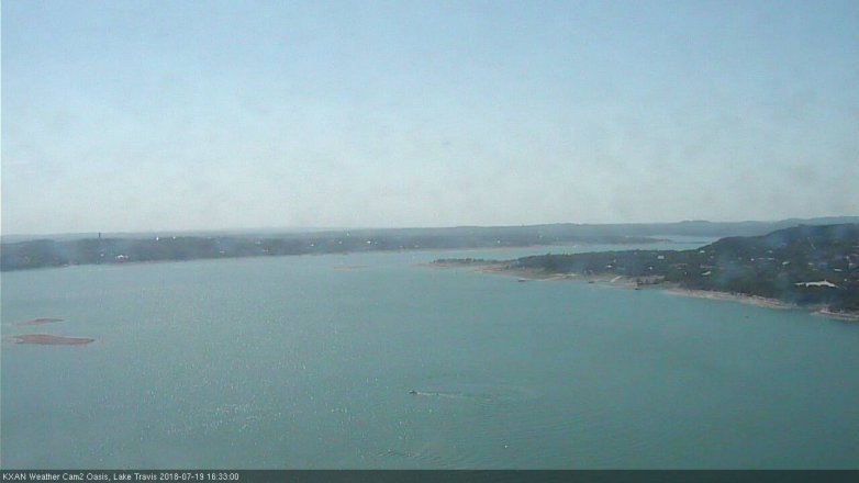 Lake Travis webcam, July 19, 2018 3:35 PM CT