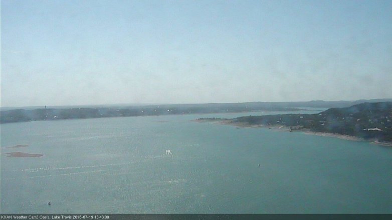 Lake Travis webcam, July 19, 2018 3:45 PM CT