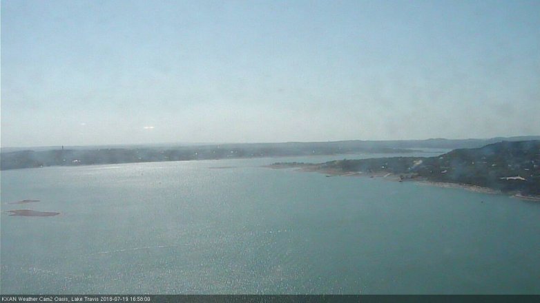 Lake Travis webcam, July 19, 2018 4:00 PM CT