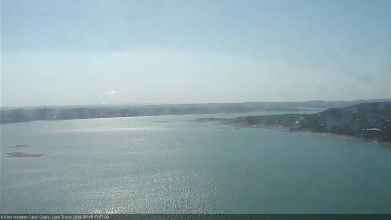 Lake Travis webcam, July 19, 2018 4:10 PM CT