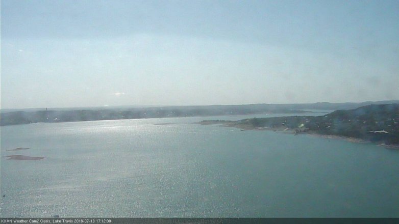 Lake Travis webcam, July 19, 2018 4:15 PM CT