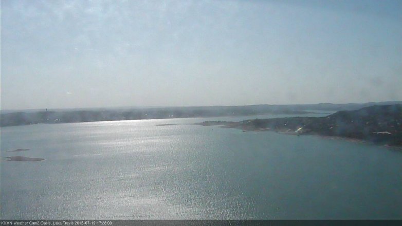 Lake Travis webcam, July 19, 2018 4:30 PM CT