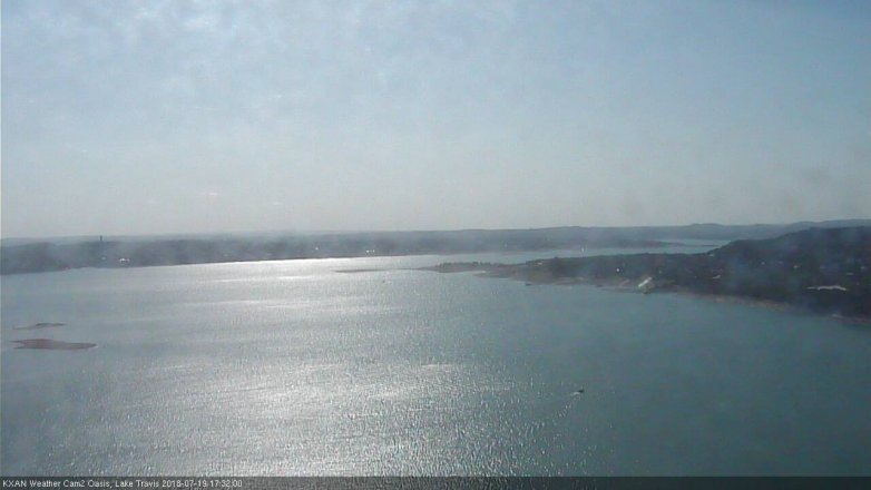 Lake Travis webcam, July 19, 2018 4:35 PM CT