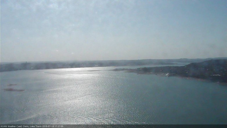Lake Travis webcam, July 19, 2018 4:40 PM CT