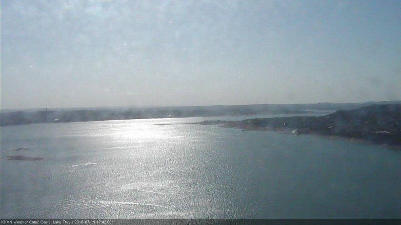 Lake Travis webcam, July 19, 2018 4:45 PM CT