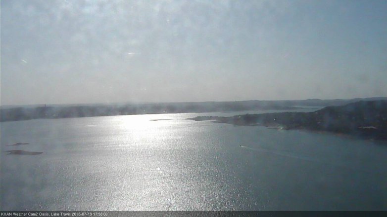 Lake Travis webcam, July 19, 2018 5:00 PM CT