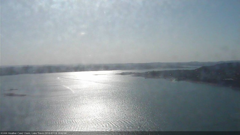 Lake Travis webcam, July 19, 2018 5:05 PM CT