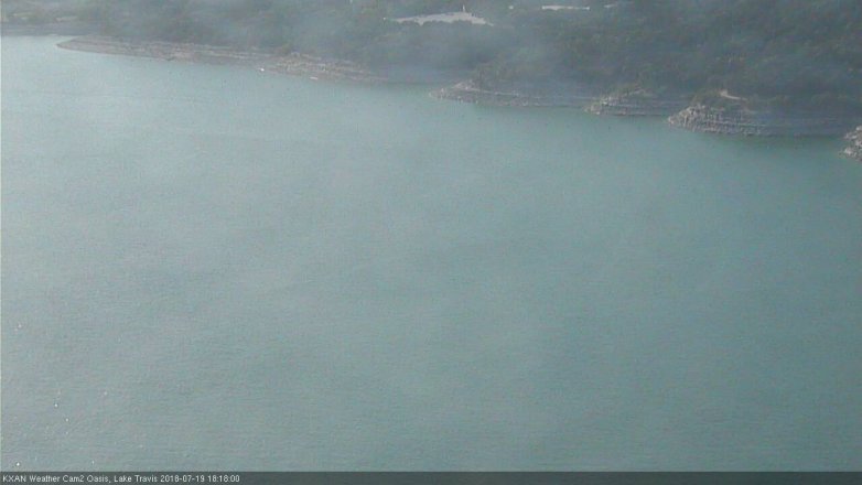 Lake Travis webcam, July 19, 2018 5:20 PM CT