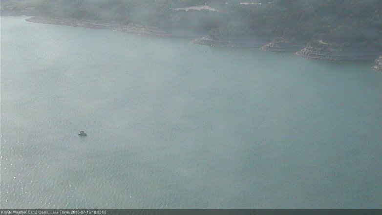 Lake Travis webcam, July 19, 2018 5:35 PM CT