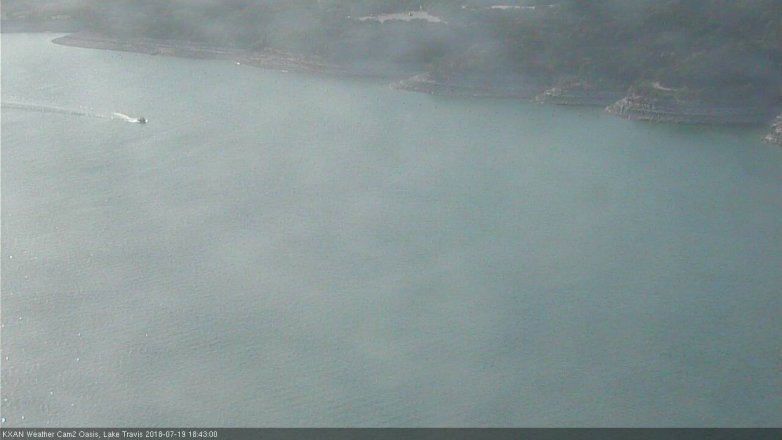 Lake Travis webcam, July 19, 2018 5:45 PM CT
