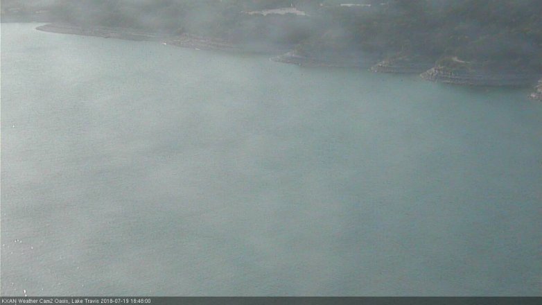 Lake Travis webcam, July 19, 2018 5:50 PM CT