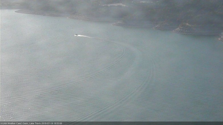 Lake Travis webcam, July 19, 2018 5:55 PM CT