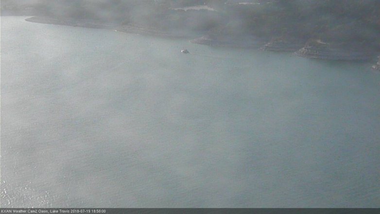 Lake Travis webcam, July 19, 2018 6:00 PM CT
