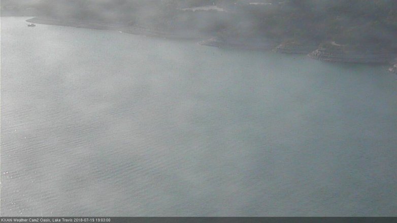 Lake Travis webcam, July 19, 2018 6:05 PM CT
