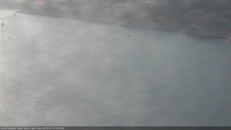 Lake Travis webcam, July 19, 2018 6:20 PM CT
