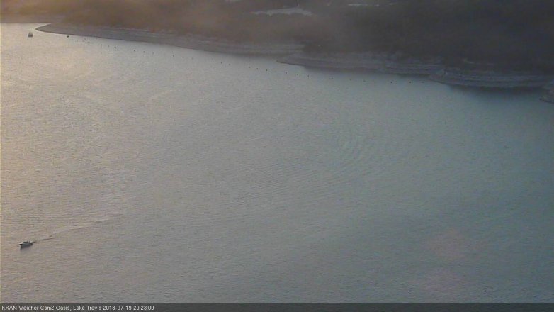 Lake Travis webcam, July 19, 2018 7:25 PM CT