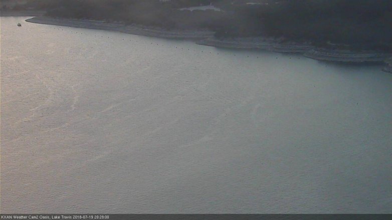 Lake Travis webcam, July 19, 2018 7:30 PM CT