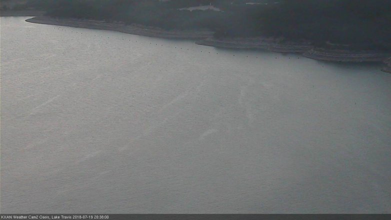 Lake Travis webcam, July 19, 2018 7:40 PM CT