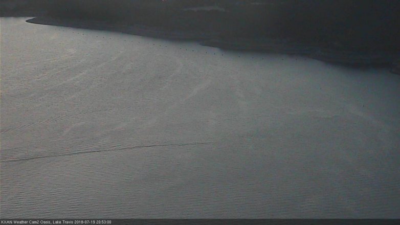 Lake Travis webcam, July 19, 2018 7:55 PM CT