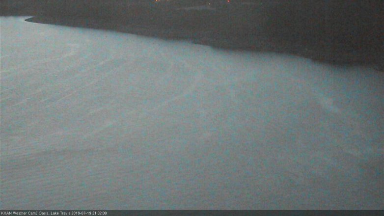 Lake Travis webcam, July 19, 2018 8:05 PM CT