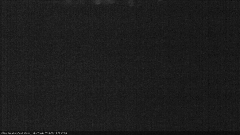 Lake Travis webcam, July 19, 2018 9:50 PM CT