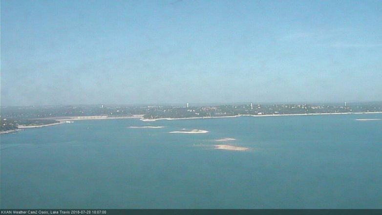 Lake Travis webcam, July 20, 2018 9:10 AM CT