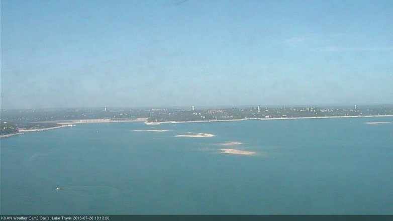 Lake Travis webcam, July 20, 2018 9:15 AM CT