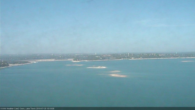 Lake Travis webcam, July 20, 2018 9:20 AM CT