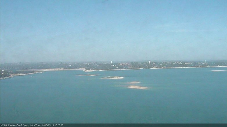 Lake Travis webcam, July 20, 2018 9:25 AM CT