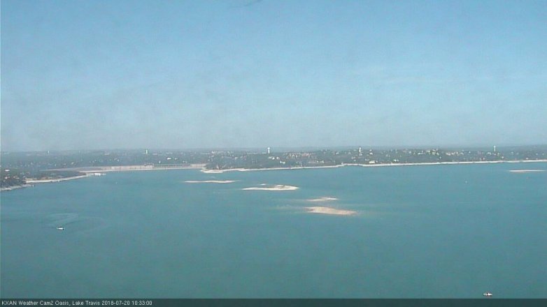 Lake Travis webcam, July 20, 2018 9:35 AM CT