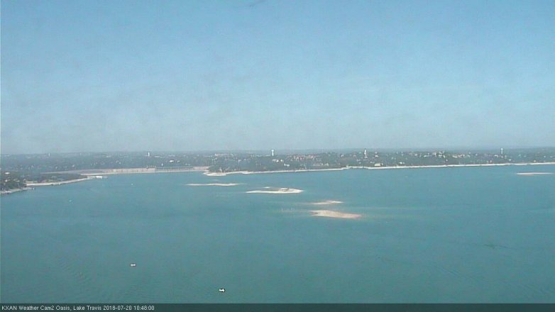 Lake Travis webcam, July 20, 2018 9:50 AM CT