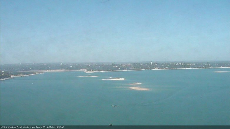Lake Travis webcam, July 20, 2018 9:55 AM CT