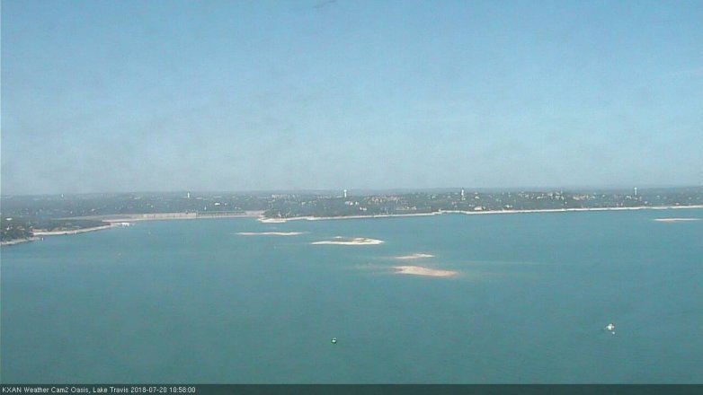 Lake Travis webcam, July 20, 2018 10:00 AM CT