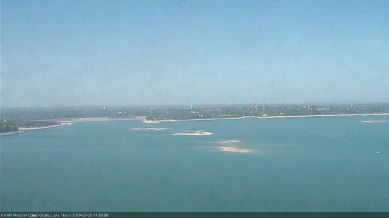 Lake Travis webcam, July 20, 2018 10:05 AM CT