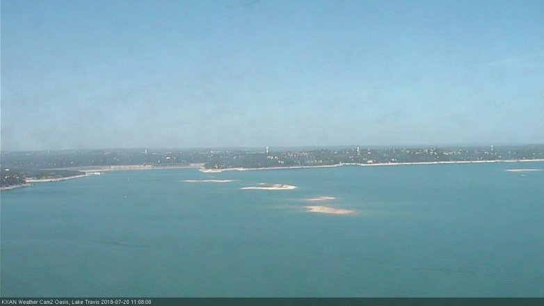 Lake Travis webcam, July 20, 2018 10:10 AM CT