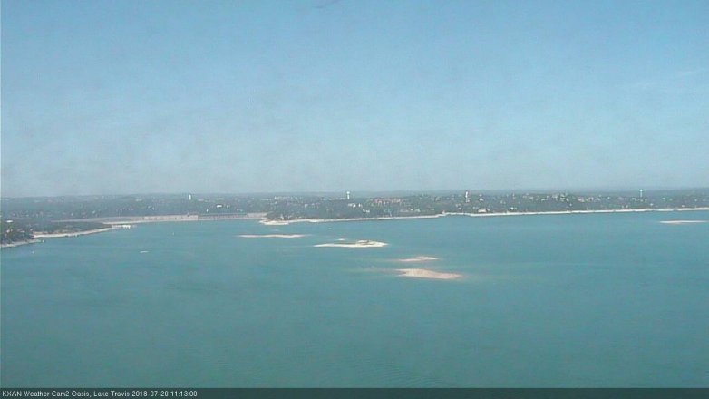 Lake Travis webcam, July 20, 2018 10:15 AM CT