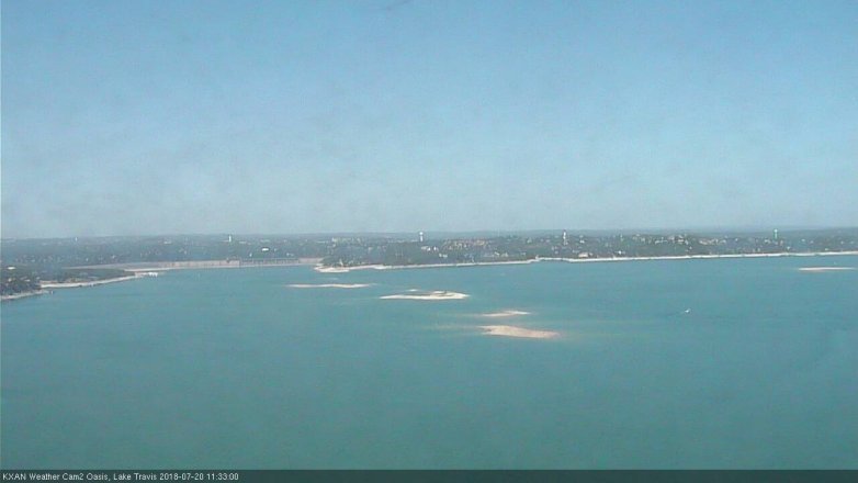 Lake Travis webcam, July 20, 2018 10:35 AM CT