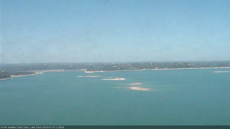 Lake Travis webcam, July 20, 2018 10:40 AM CT